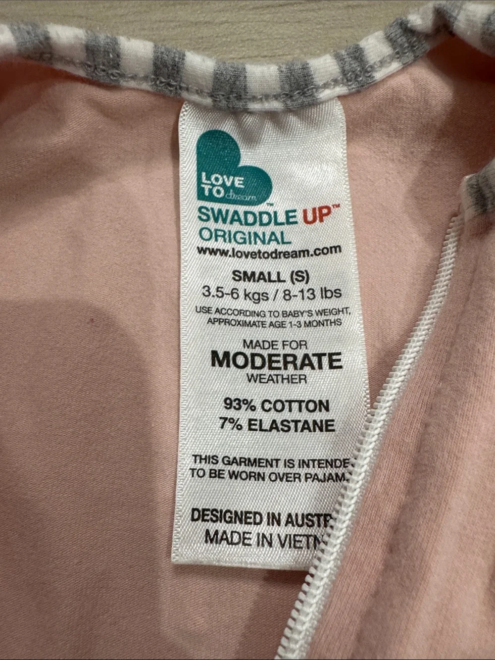 Love to Dream Swaddle Up Original Pink Small